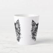 Schwarz-Weiß-Kitten Milchtasse (Vorderseite)