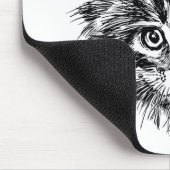 Schwarz-Weiß-Kitten Mousepad (Ecke)