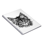 Schwarz-Weiß-Kitten Notizblock (Rechte Seite)