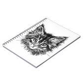 Schwarz-Weiß-Kitten Notizblock (Linke Seite)