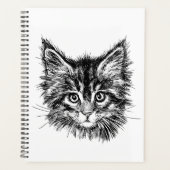 Schwarz-Weiß-Kitten Planer (Vorderseite)