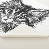 Schwarz-Weiß-Kitten Sherpadecke (3/4)