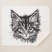 Schwarz-Weiß-Kitten Sherpadecke (Vorderseite (Horizontal))