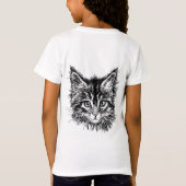 Schwarz-Weiß-Kitten T-Shirt (Rückseite)