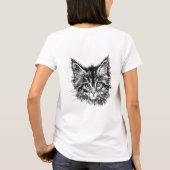 Schwarz-Weiß-Kitten T-Shirt (Rückseite)