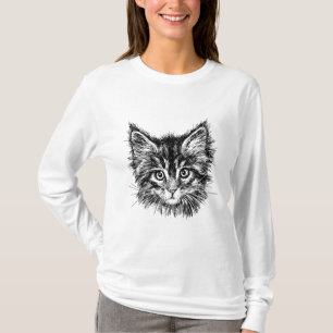 Schwarz-Weiß-Kitten T-Shirt