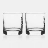 Schwarz-Weiß-Kitten Whiskyglas (Rechts)
