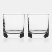 Schwarz-Weiß-Kitten Whiskyglas (Links)