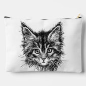 Schwarz-Weiß-Kitten Zubehörtasche (Rückseite)