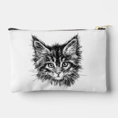 Schwarz-Weiß-Kitten Zubehörtasche (Rückseite)