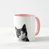 Schwarz-weiß Kitty Cat Tasse (VorderseiteRechts)