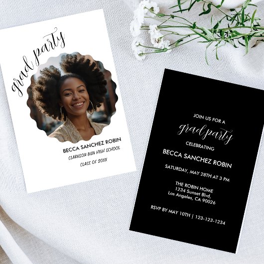 Schwarz-Weiß-Klasse der schwarzen Einladung 2025