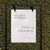 Schwarz-Weiß-Klassik Altes Geld Hochzeit Willkomme Acrylschild