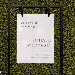 Schwarz-Weiß-Klassik Altes Geld Hochzeit Willkomme Acrylschild