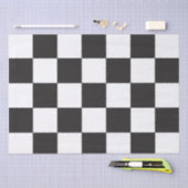 Schwarz-Weiß-Klassik des karierten Motherboards Seidenpapier (Handwerk)