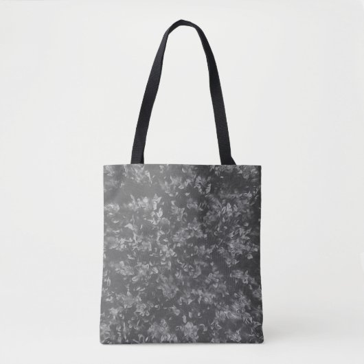 Schwarz-Weiß-Klassik Elegantes Blumenmuster Tasche (Vorderseite)