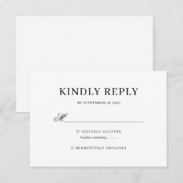 Schwarz-Weiß-Klassik-Hochzeit Rsvp