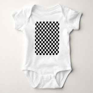 Schwarz-Weiß-Klassik-Karton Baby Strampler