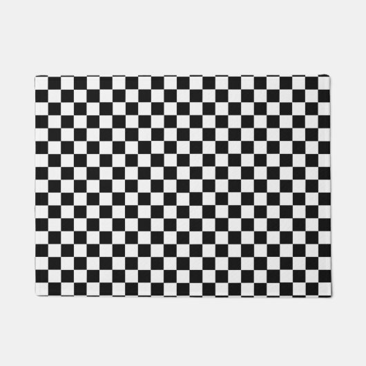 Schwarz-Weiß-Klassik-Karton Fußmatte (Vorderseite)