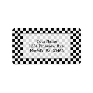 Schwarz-Weiß-Klassik-Karton von STaylor Adressaufkleber