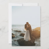 Schwarz-Weiß-Klassik-Minimal-Foto-Hochzeit Einladung (Rückseite)