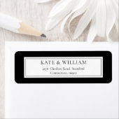 Schwarz-Weiß-Klassik Moderne Rücksendeadresse (Insitu)