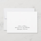 Schwarz-Weiß-Klassik RSVP Karte (Rückseite)