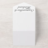 Schwarz-Weiß Klassik Saubere einfache Hochzeit All In One Einladung (Außenbereich)