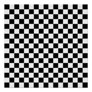 Schwarz-Weiß-Klassik-Schachbrett von STaylor Poster