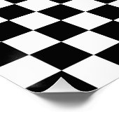 Schwarz-Weiß-Klassik-Schachbrett von STaylor Poster (Ecke)