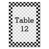 Schwarz-Weiß-Klassik-Schachbrett von STaylor Tischnummer (Vorderseite)