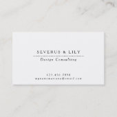 Schwarz-Weiß-Klassiker Visitenkarte (Vorderseite)