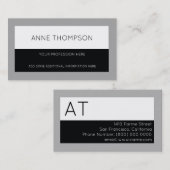 Schwarz & Weiß, klassisch & modern Beruflich Visitenkarte (Vorne/Hinten)