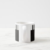 Schwarz-Weiß-Klavier Espressotasse (Rückseite)