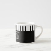 Schwarz-Weiß-Klavier Espressotasse (Rechts)