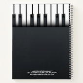 Schwarz-Weiß-Klavier Notizblock (Rückseite)