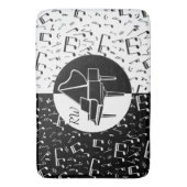 Schwarz-Weiß-Klavierdesign Badematte (Vorderseite Vertikal)