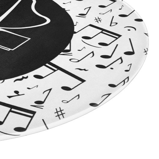 Schwarz-Weiß-Klavierdesign Schneidebrett (Ecke)