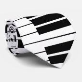 Schwarz-Weiß-Klaviertasten-Krawatte für Pianisten Krawatte (Gerollt)