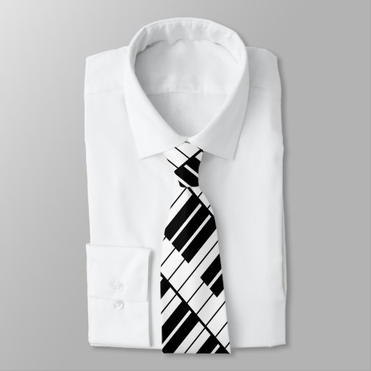 Schwarz-Weiß-Klaviertasten Muster Krawatte (Gebunden)