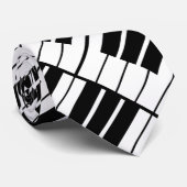 Schwarz-Weiß-Klaviertasten Muster Krawatte (Gerollt)