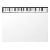 Schwarz-Weiß-Klaviertasten personalisieren Notizblock (Vorderseite)