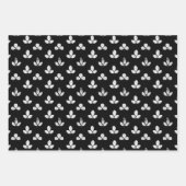 Schwarz-Weiß-Klee Geschenkpapier Set (Vorderseite)
