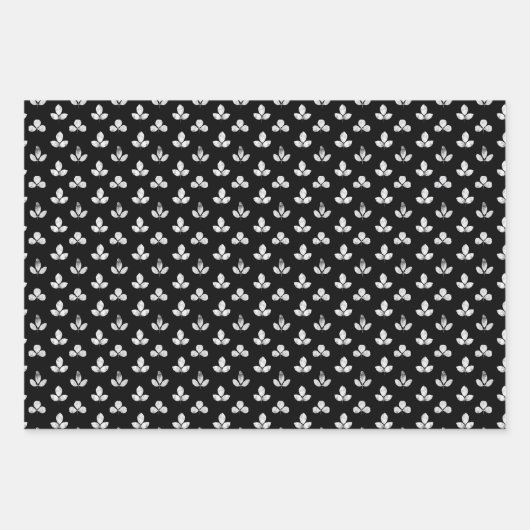 Schwarz-Weiß-Klee Geschenkpapier Set (Vorderseite 3)