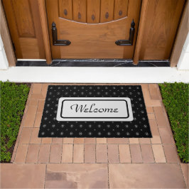 Schwarz/Weiß kleine Drucktür Fußmatte