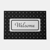 Schwarz/Weiß kleine Drucktür Fußmatte (Vorderseite)