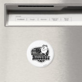 Schwarz & Weiß Kleine Miss Naughty Magnet (In Situ (Geschirrspüler))