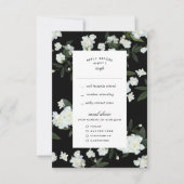 Schwarz-Weiß-Klettern-Rose RSVP Karte (Vorderseite)