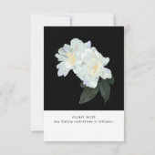 Schwarz-Weiß-Klettern-Rose RSVP Karte (Rückseite)