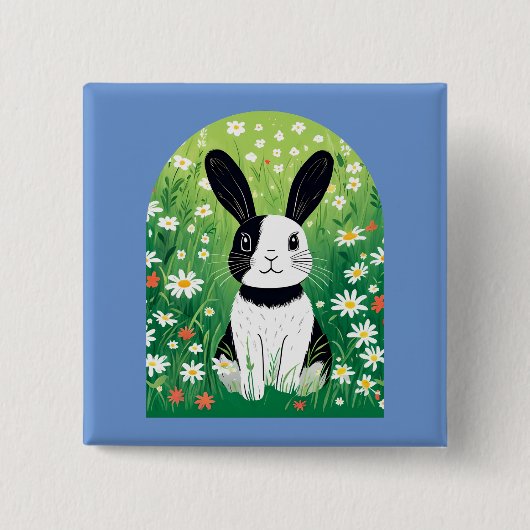 Schwarz-Weiß-Knopf Button (Vorderseite)